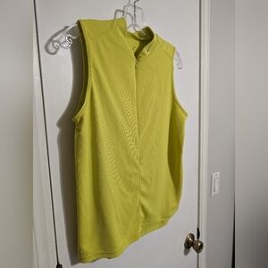 Nike Half Zip Yellow Tank Top Large